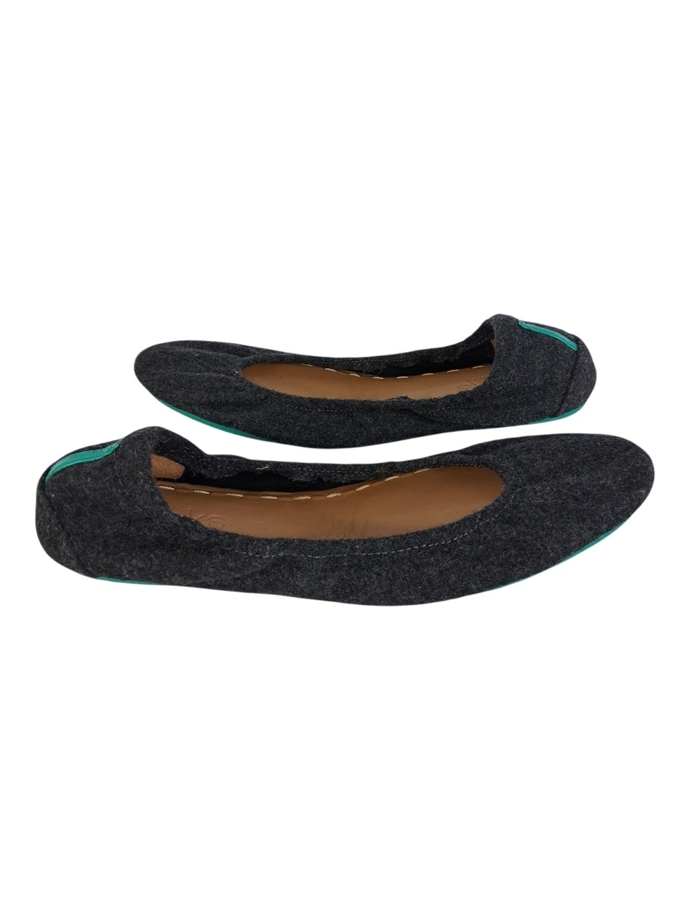 Tieks by Gavrieli Women's 8 Gray Stone Foldable Felt Ballet Flats Slip On Shoes